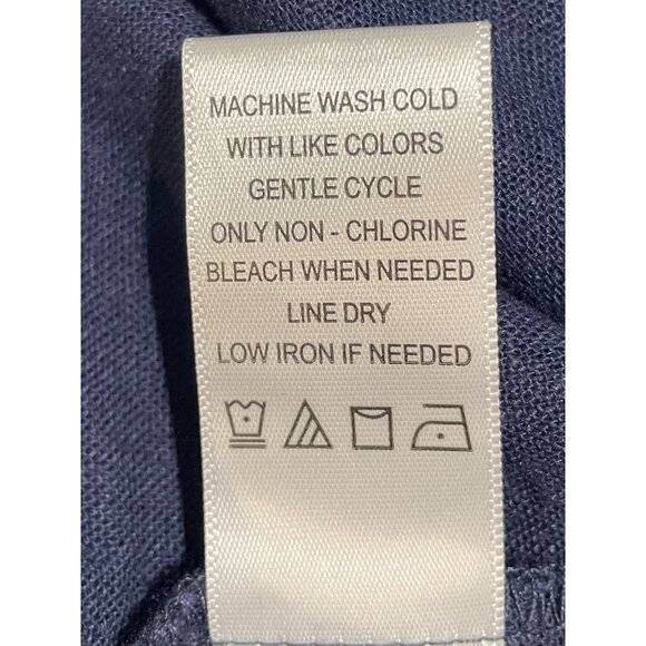 Land N Sea Womens 3XNavy Linen-Blend Drawstring Pants With Elastic Waist&Pockets - Picture 9 of 15